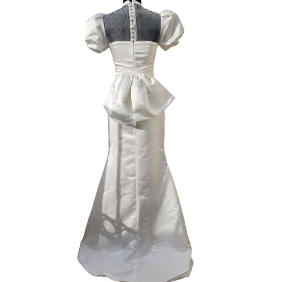 Grace Kelly Style Elegant Classy Wedding Evening Cocktail Couture Runway Dress - Picture 7 of 16